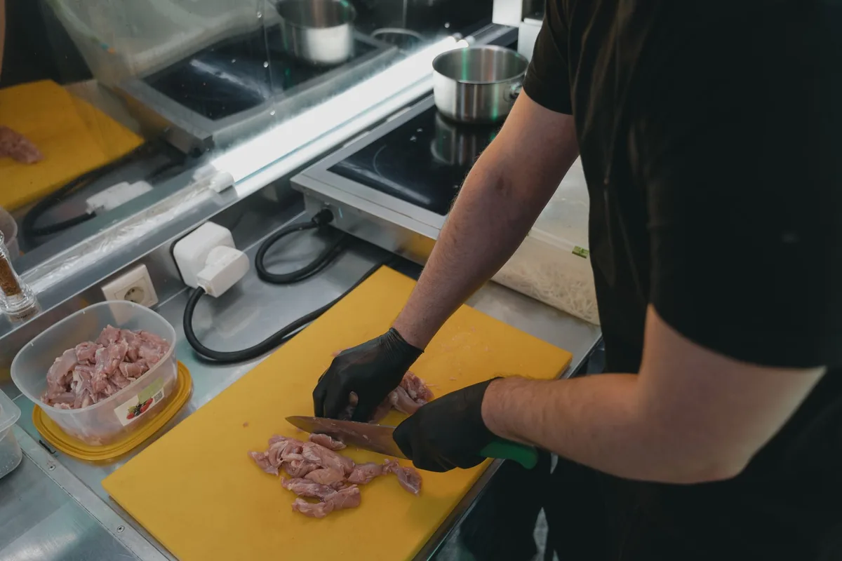commercial kitchen chef food preparation