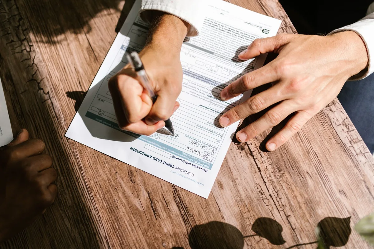 commercial bank office desk loan papers