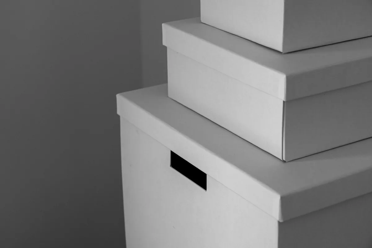 hotel supply storage boxes