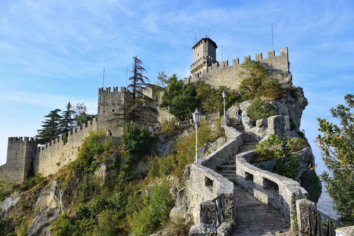 historic hilltop fort stone ramparts