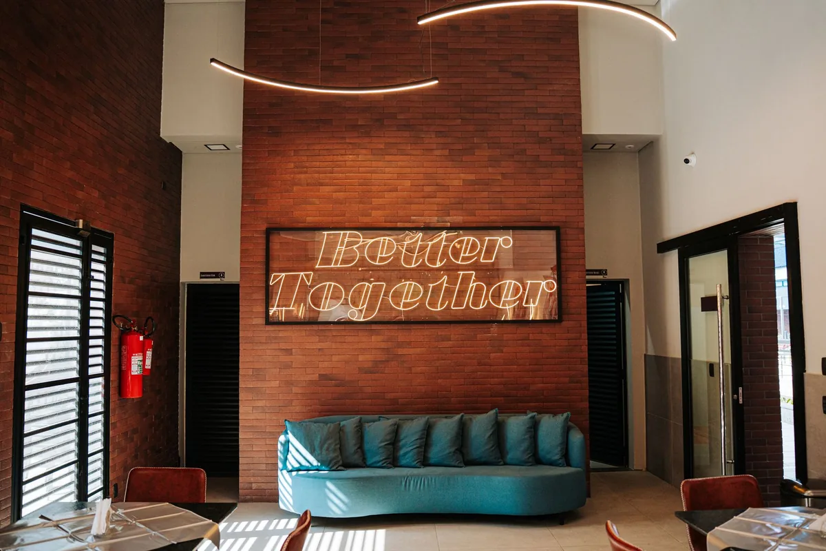 hotel lobby lounge industrial decor