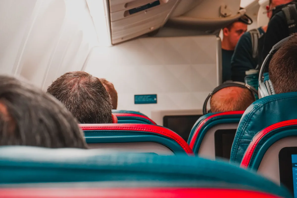 modern passenger plane cabin seats