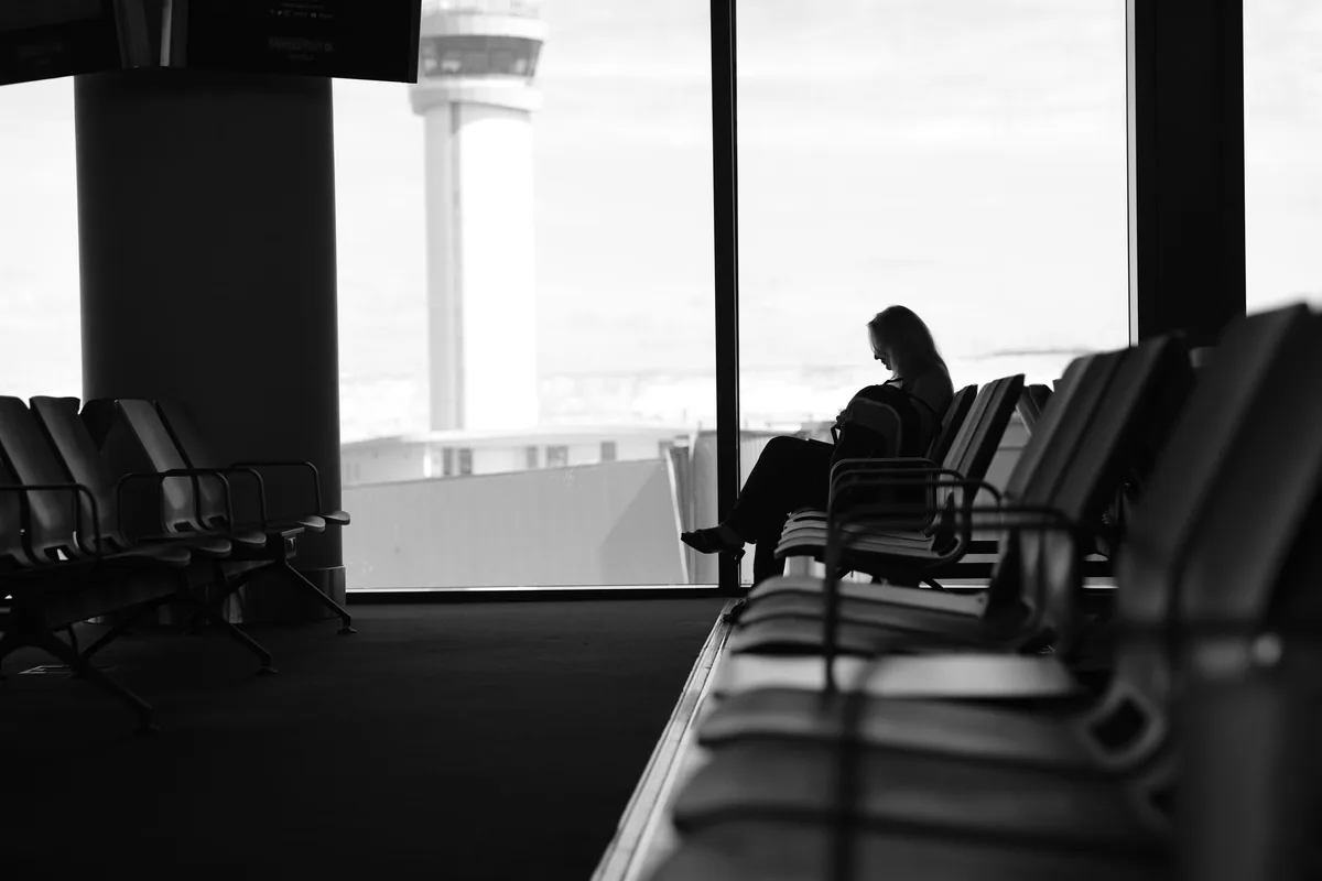 airport lounge seating travelers cocktails