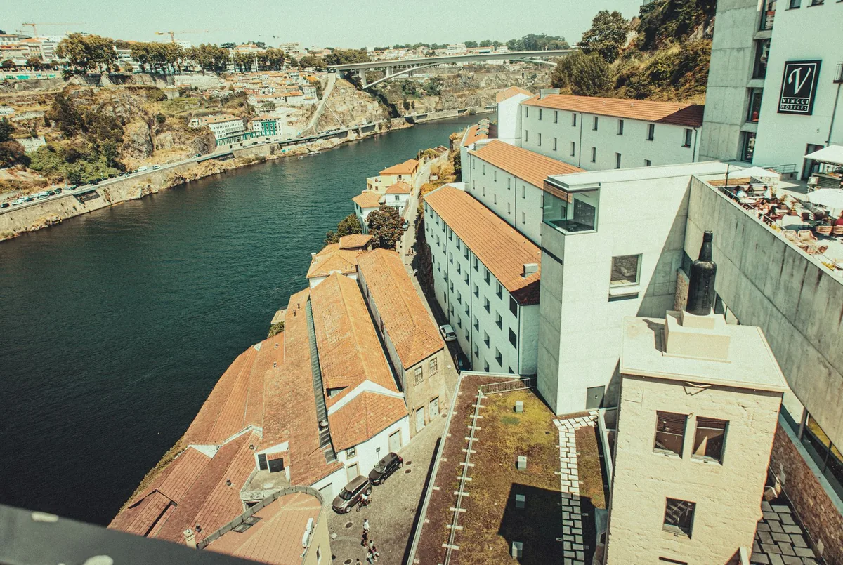 hotel rooftop terrace river view