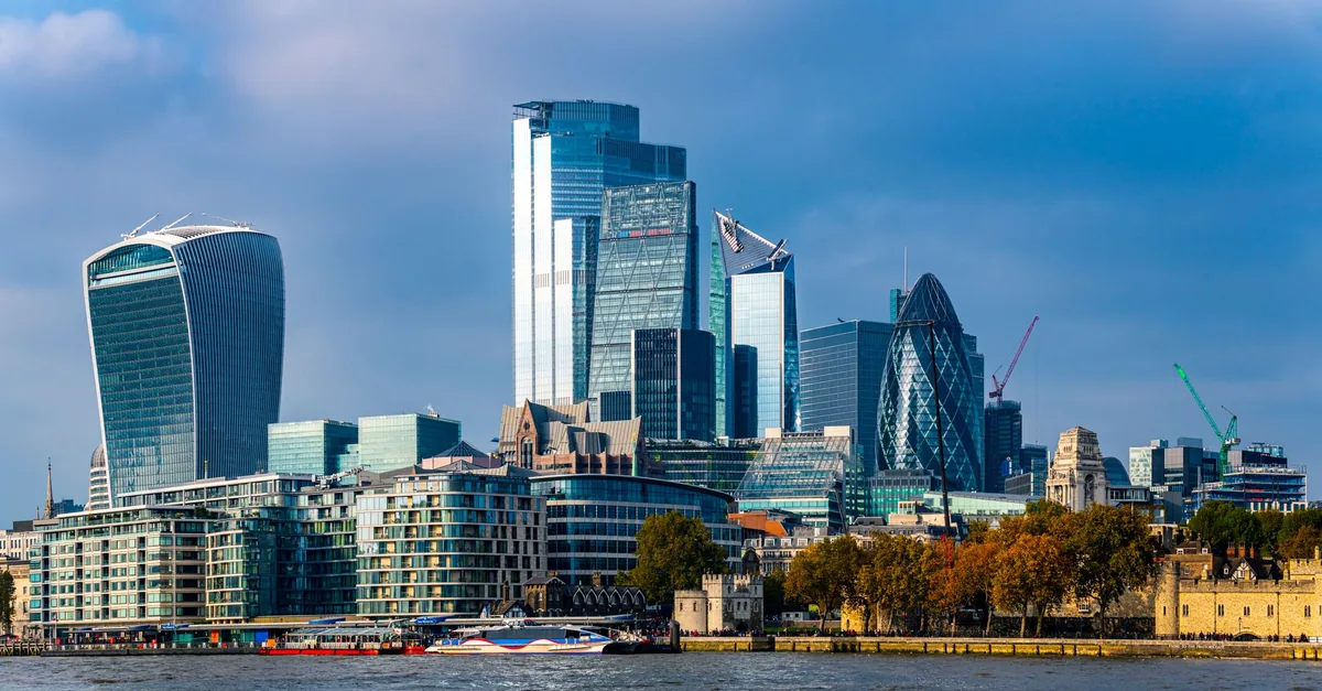 London financial district skyline