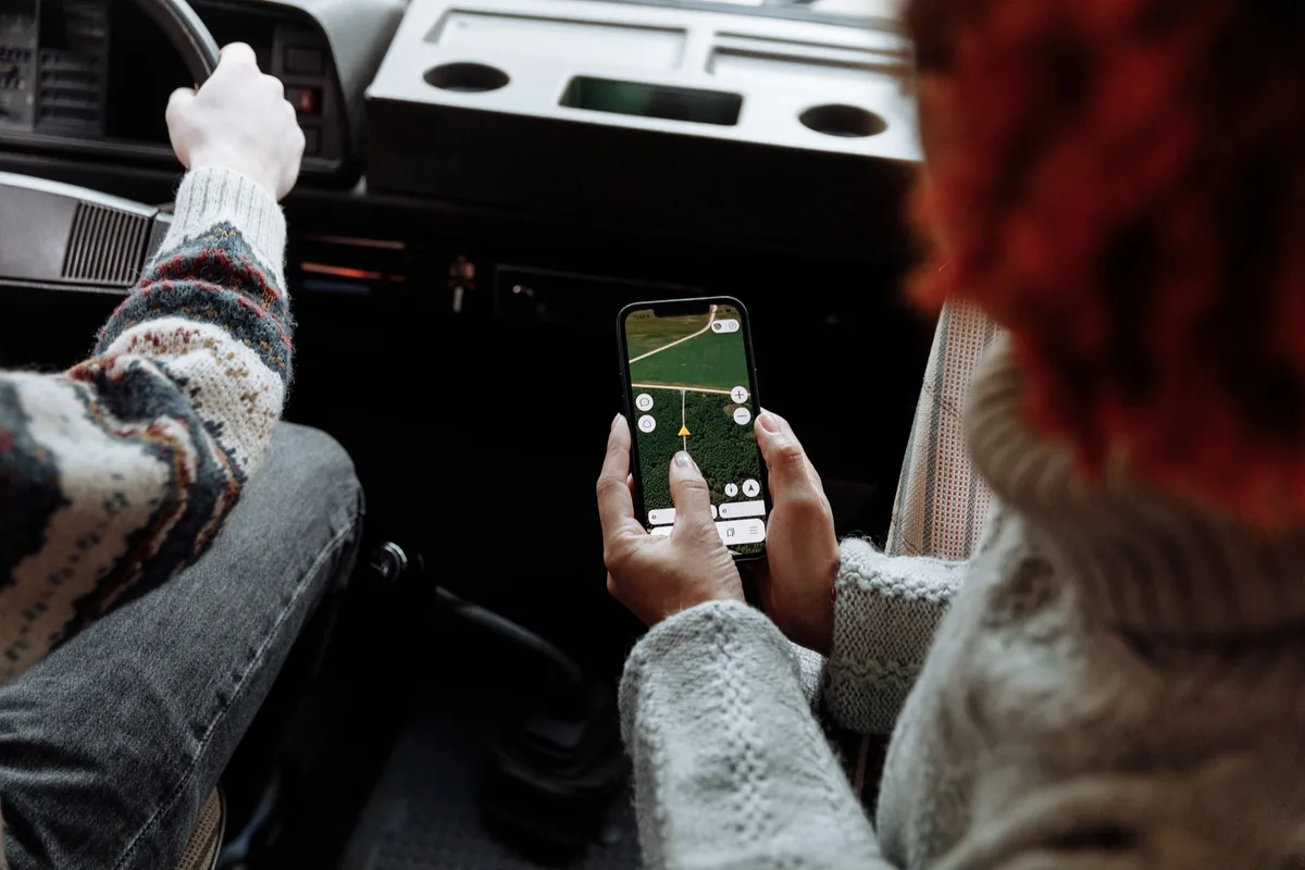 smartphone travel app booking screen