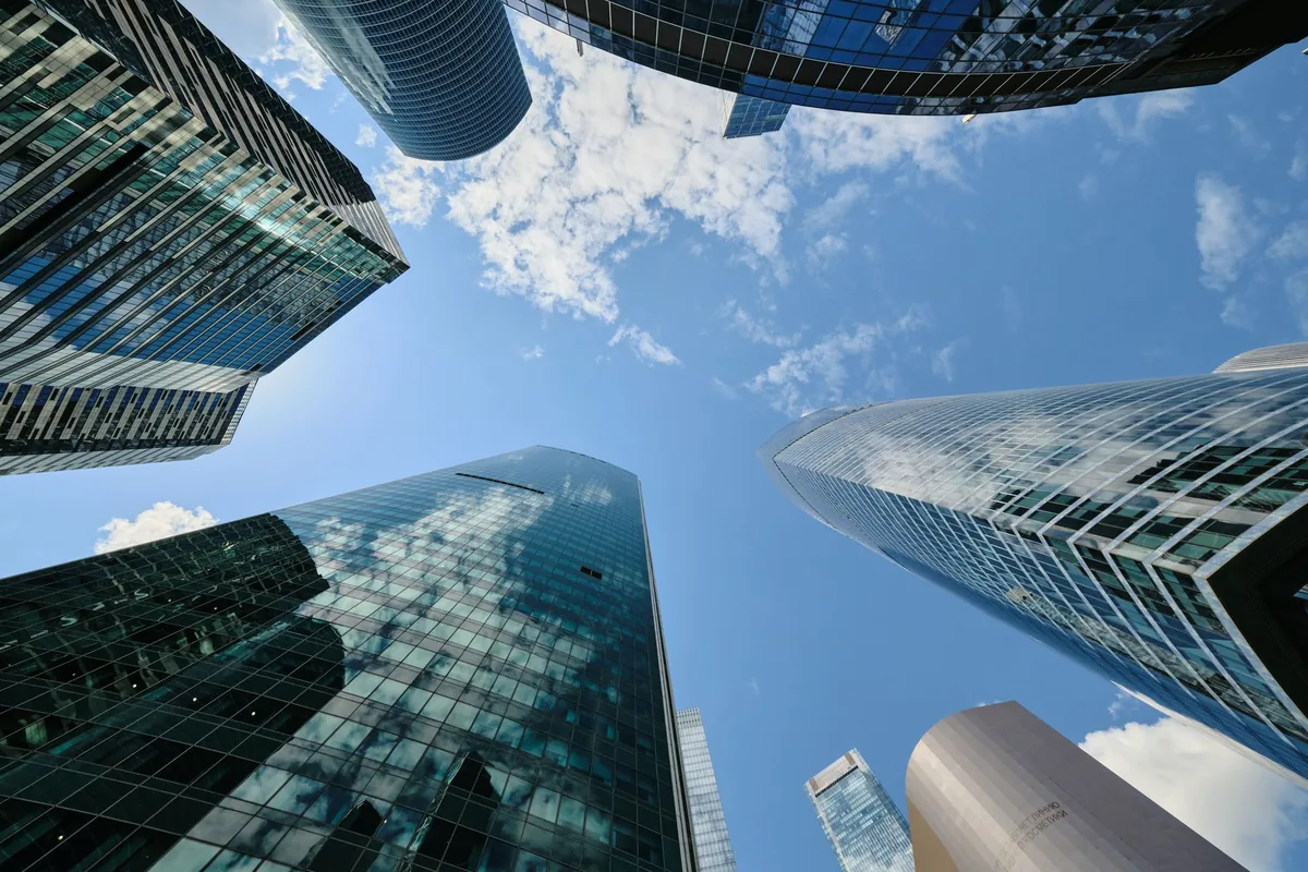 modern city skyscrapers corporate building