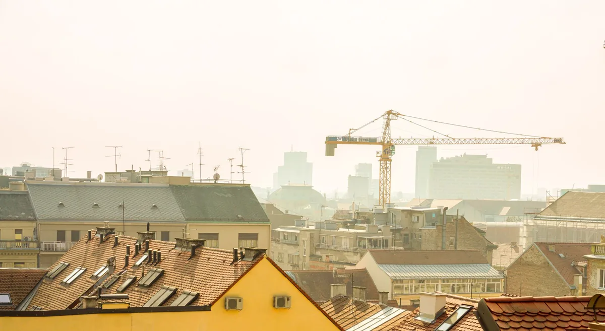 construction site European city centre