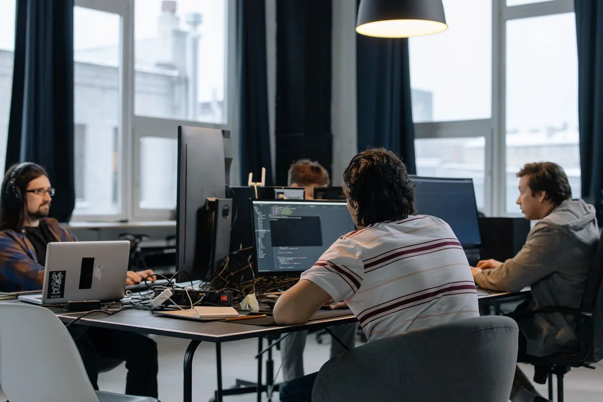 software engineers working in office