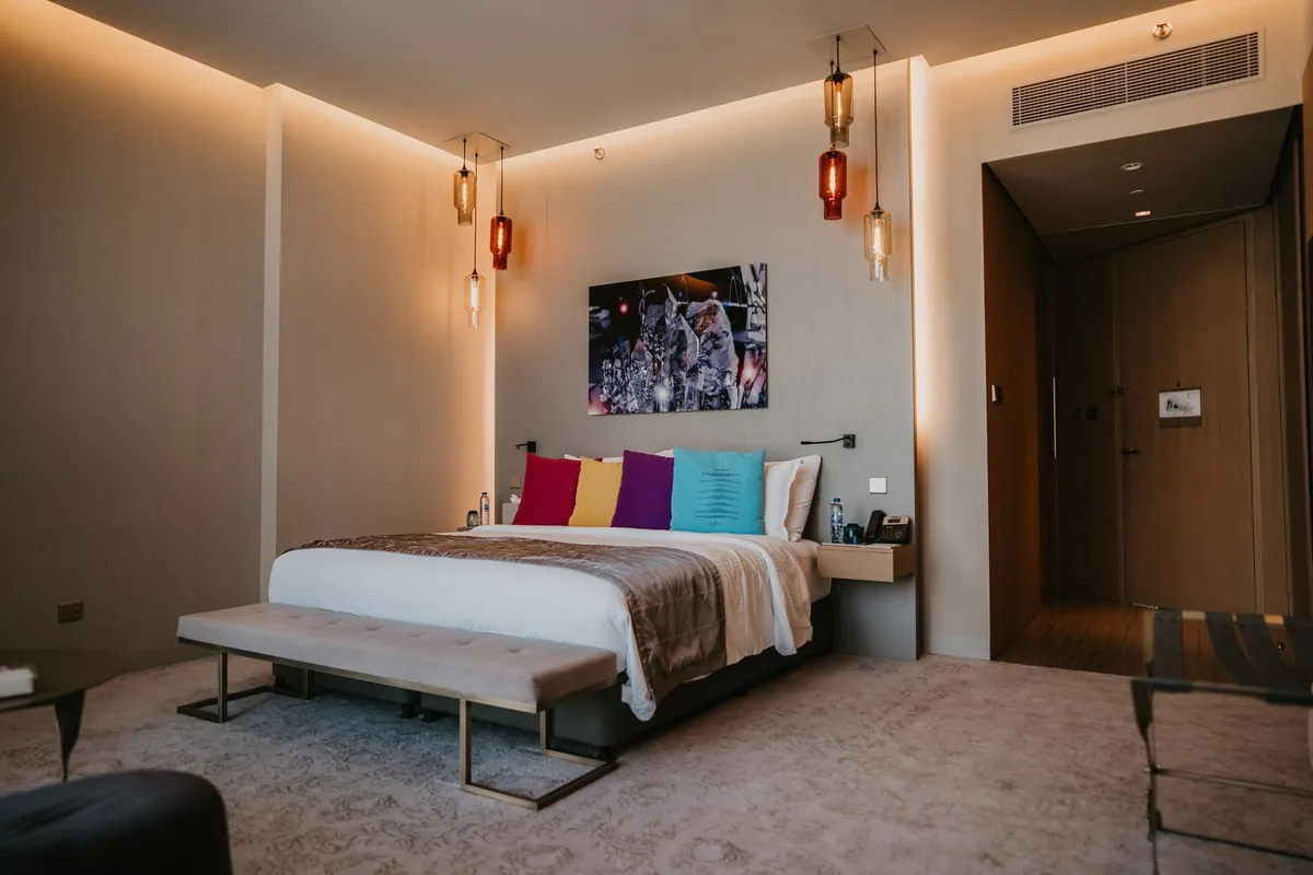 colorful hotel suite custom furniture