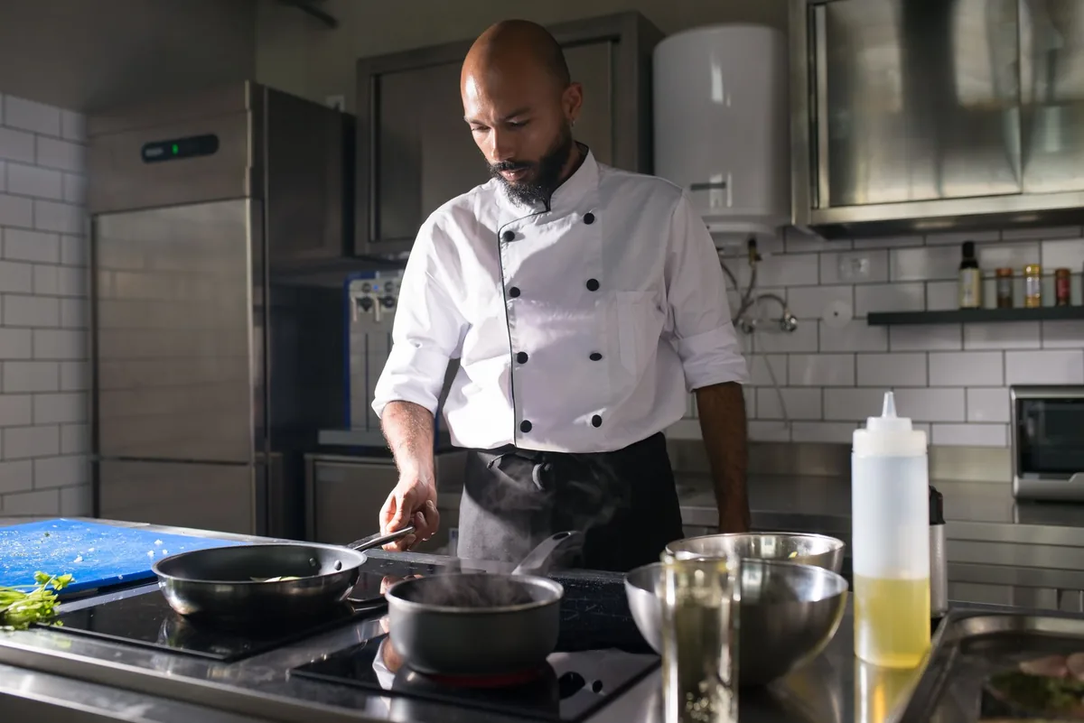 commercial restaurant kitchen stainless steel counters