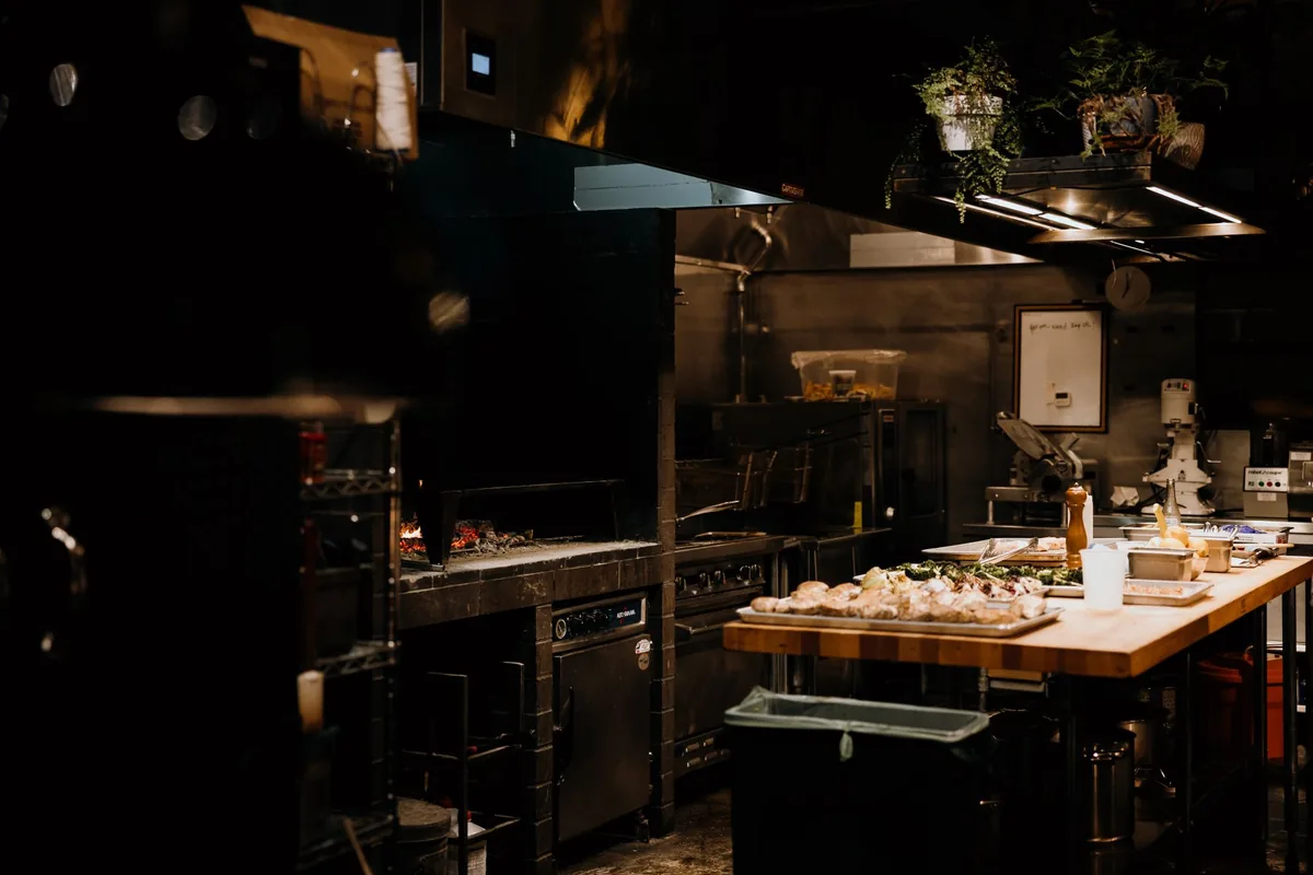 commercial restaurant kitchen food prep