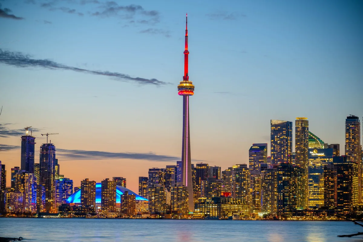 Toronto city skyline with CN Tower