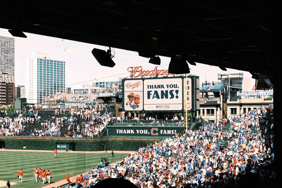 stadium baseball game crowd