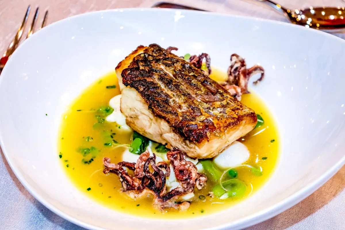plated gourmet fish dish