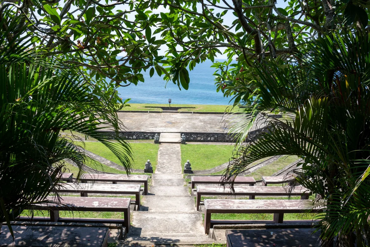 outdoor amphitheater resort garden seating