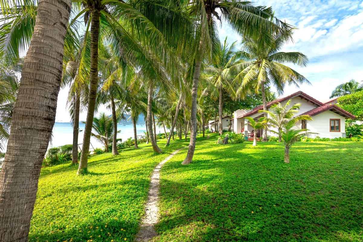 tropical beach resort villa exterior