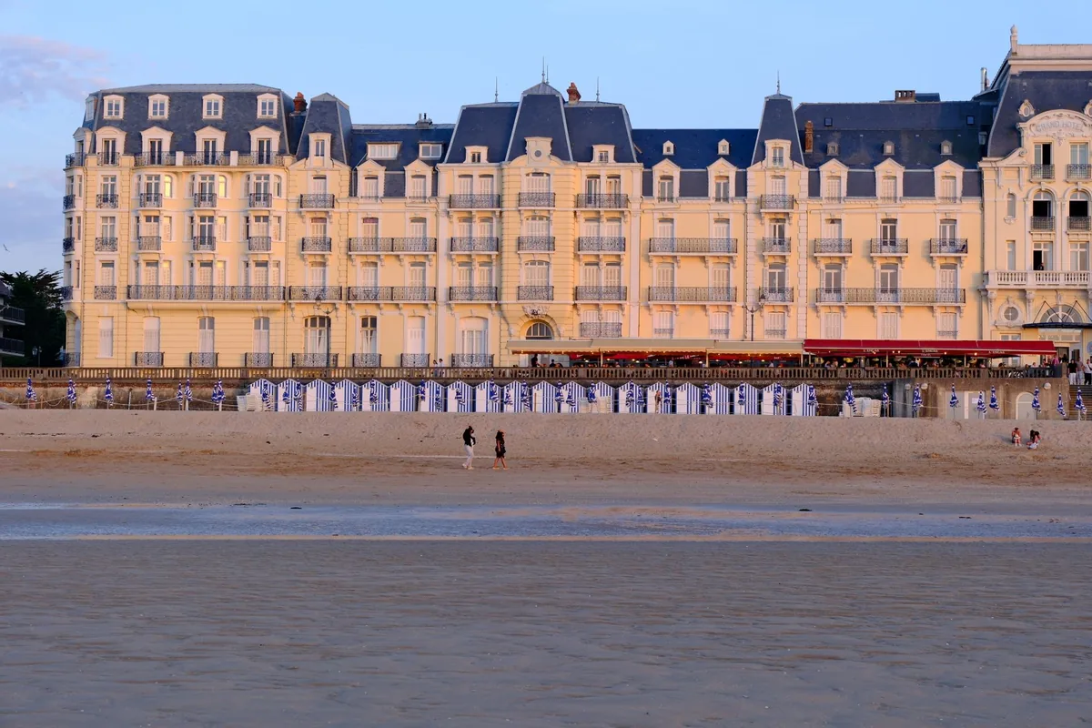 historic seaside grand hotel facade