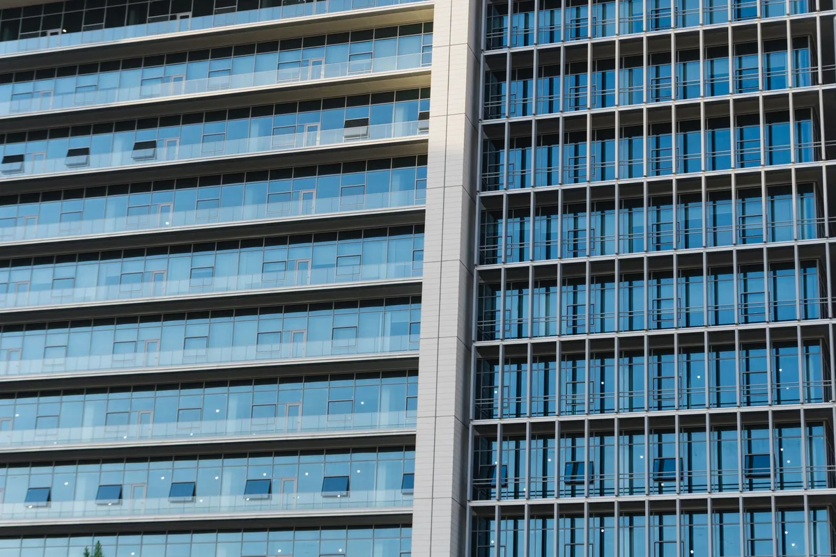 corporate glass highrise building