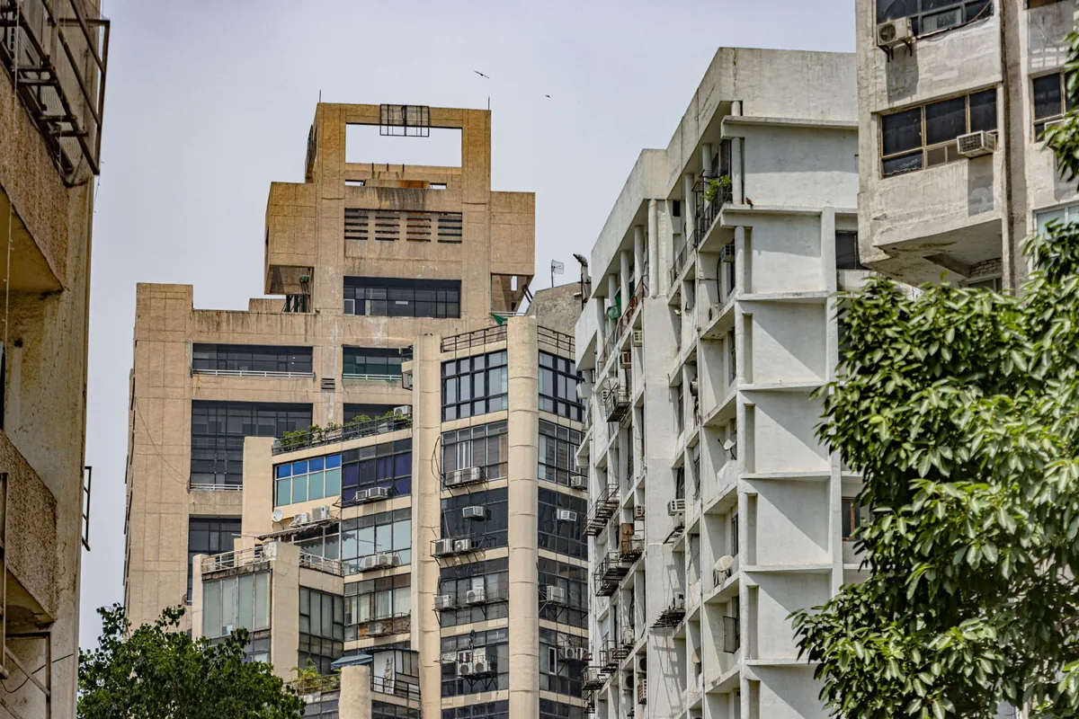 delhi city skyline modern buildings