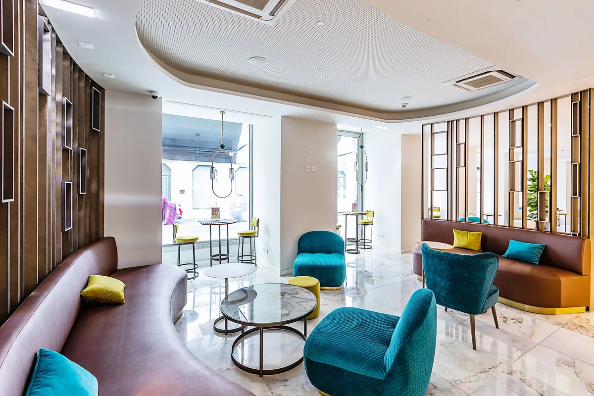 hotel lobby with modern design furniture