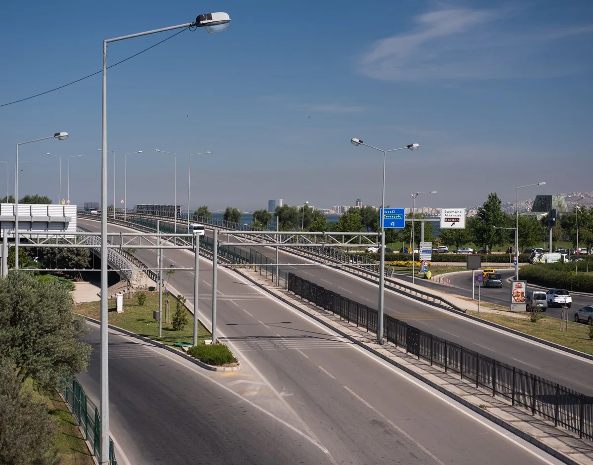 modern highway junction airport route