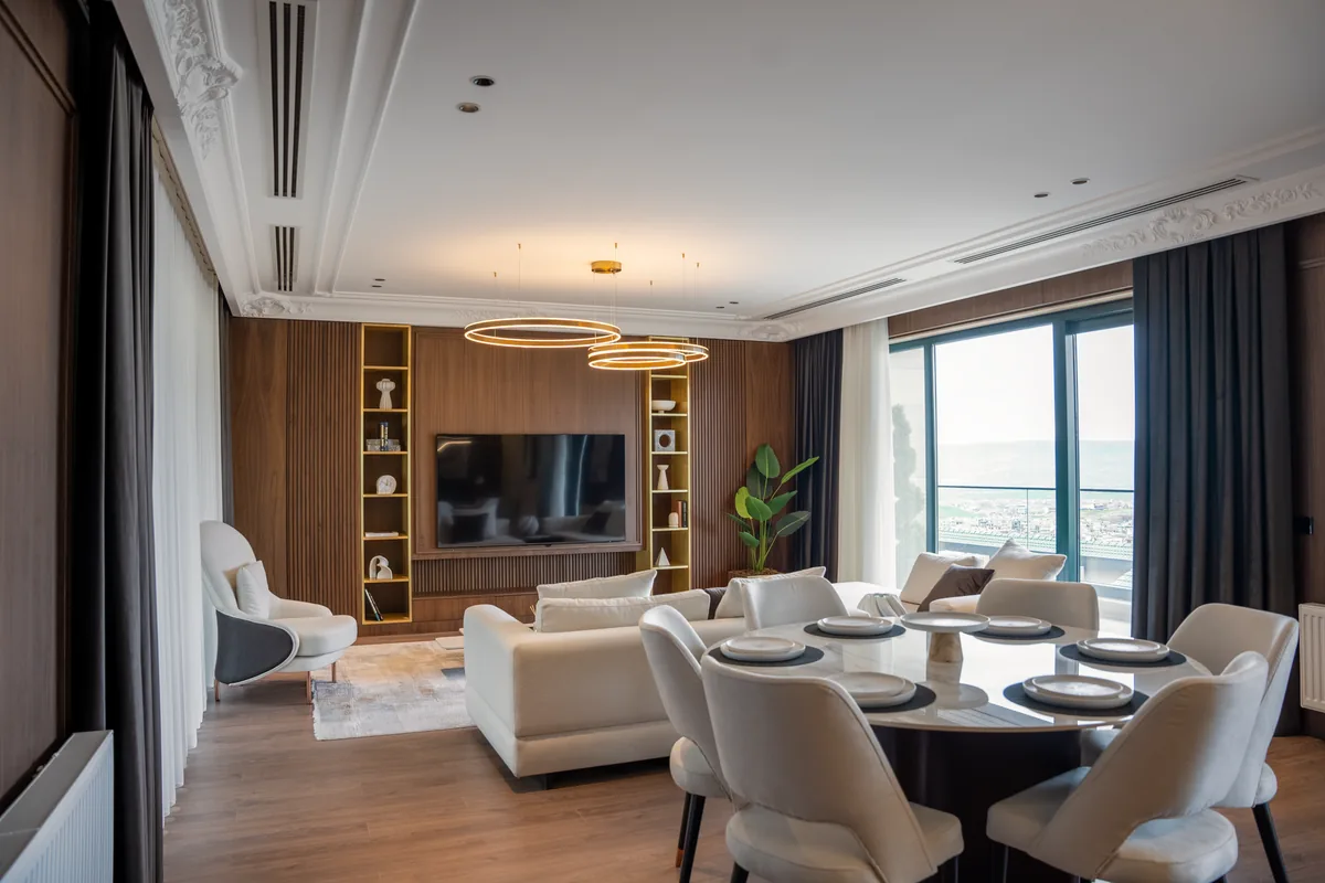 luxury hotel branded apartment living room