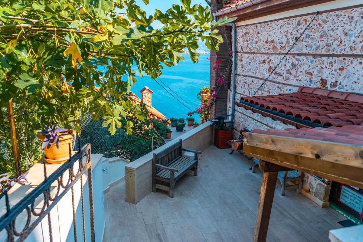 coastal holiday home terrace