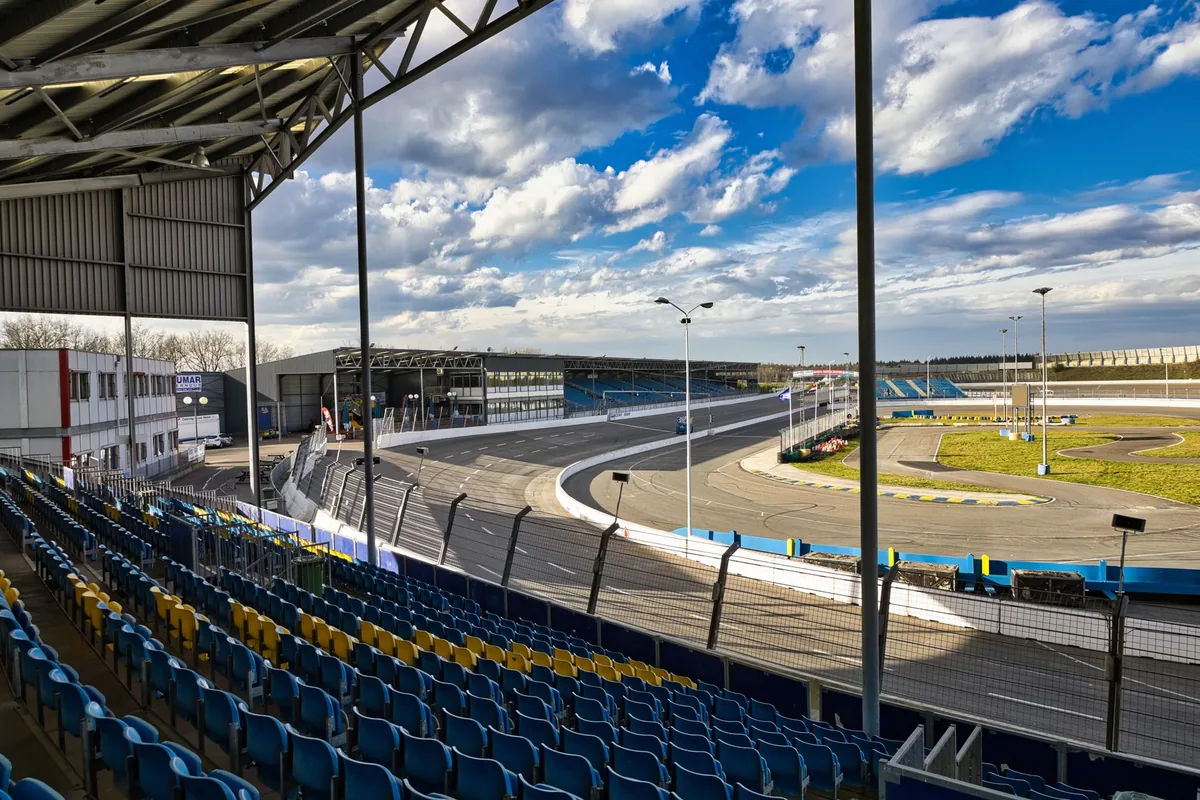 empty modern race circuit