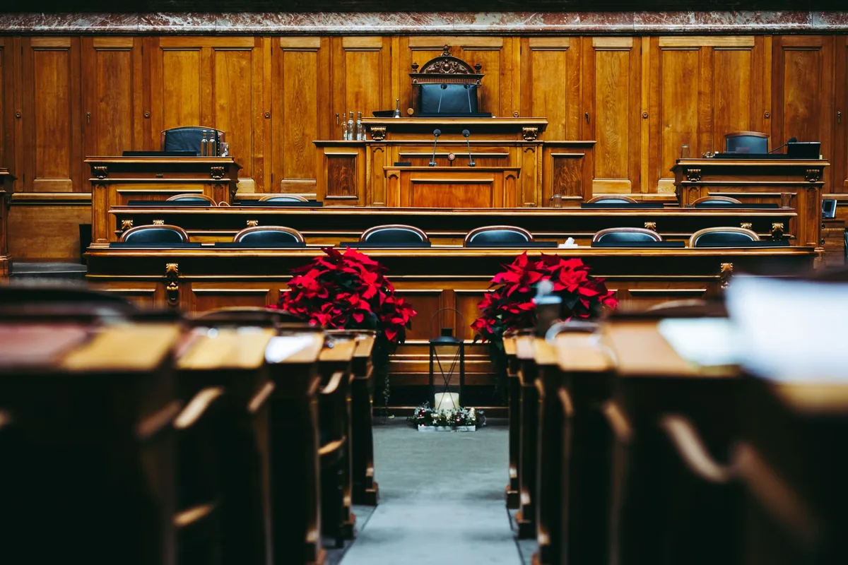 government regulatory courtroom hearing