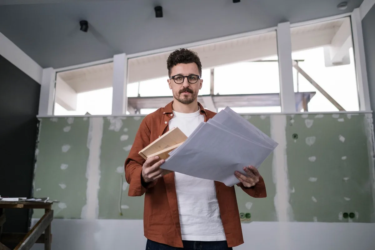 architect blueprint documents inspection