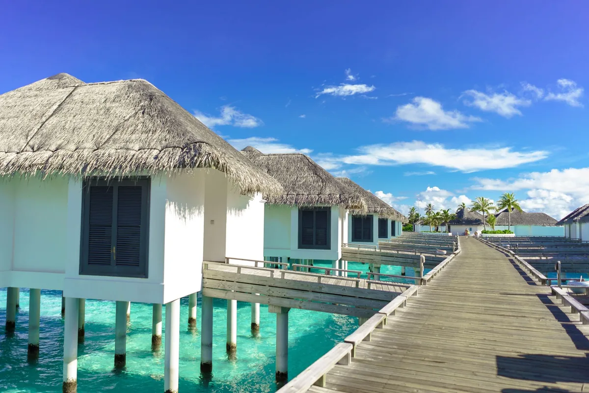 luxury resort overwater spa wooden walkway