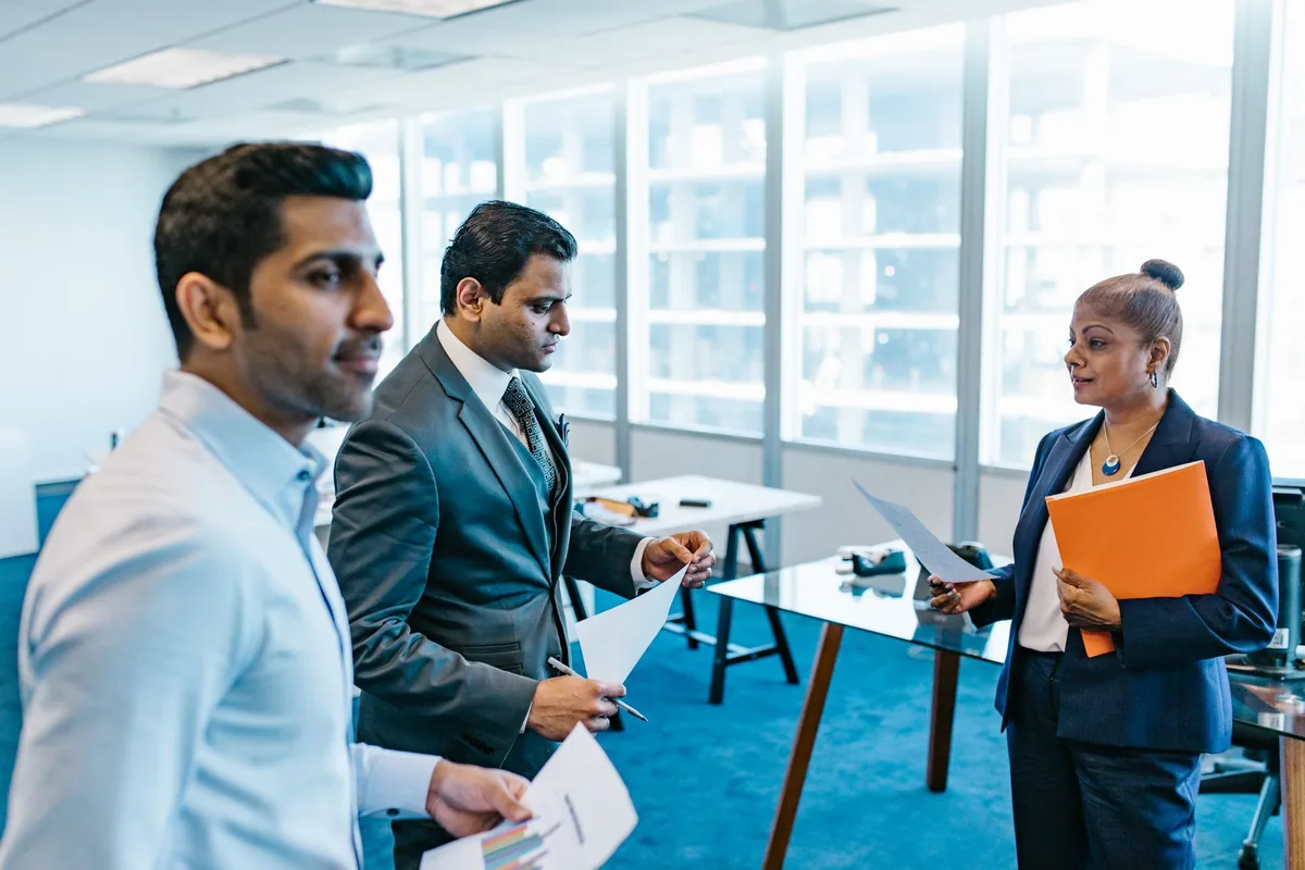 corporate executives meeting discussion