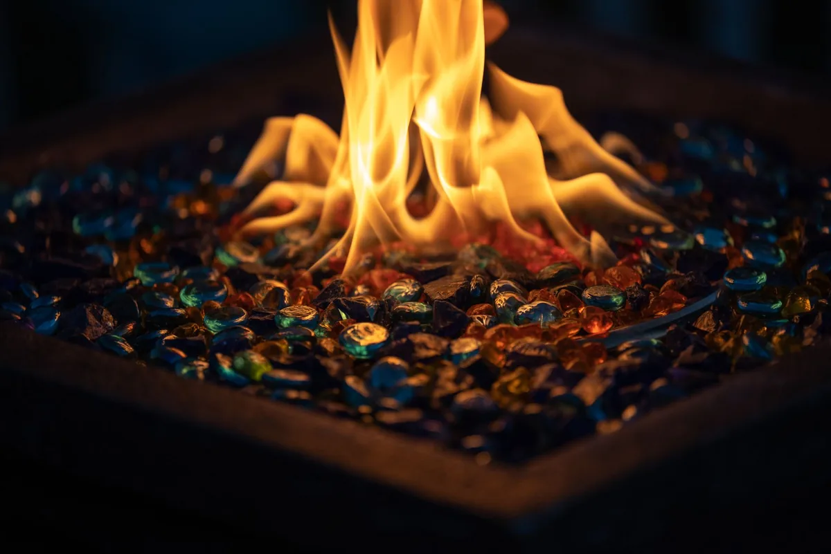 hotel patio outdoor fire pit