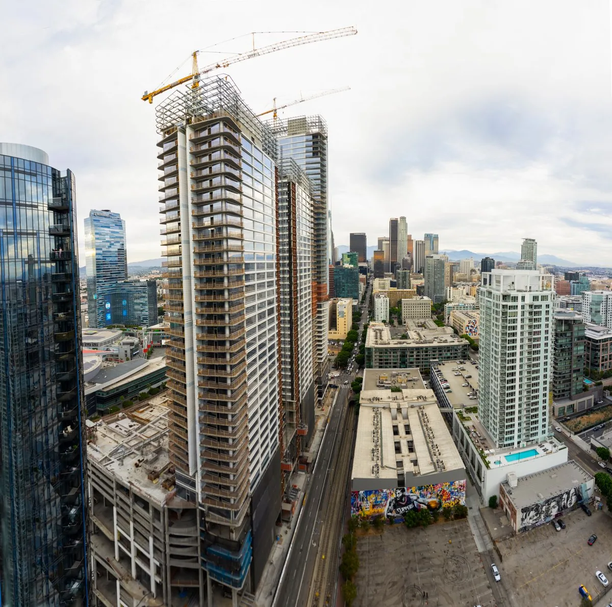 commercial construction site high rise building
