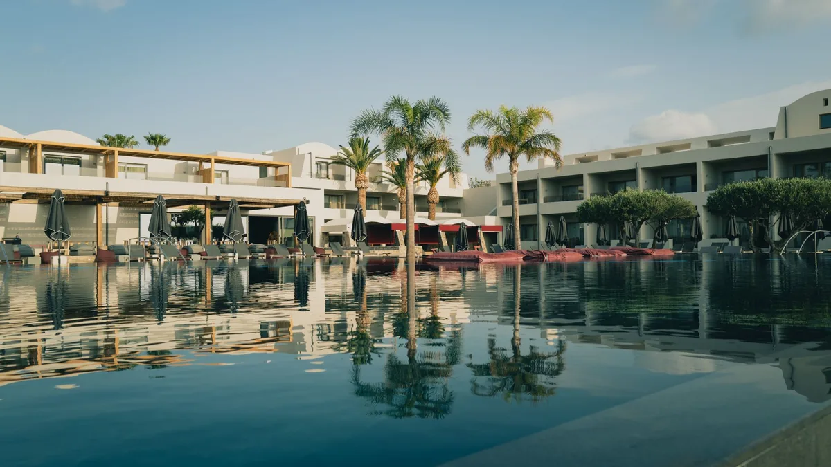 luxury tropical resort swimming pool exterior