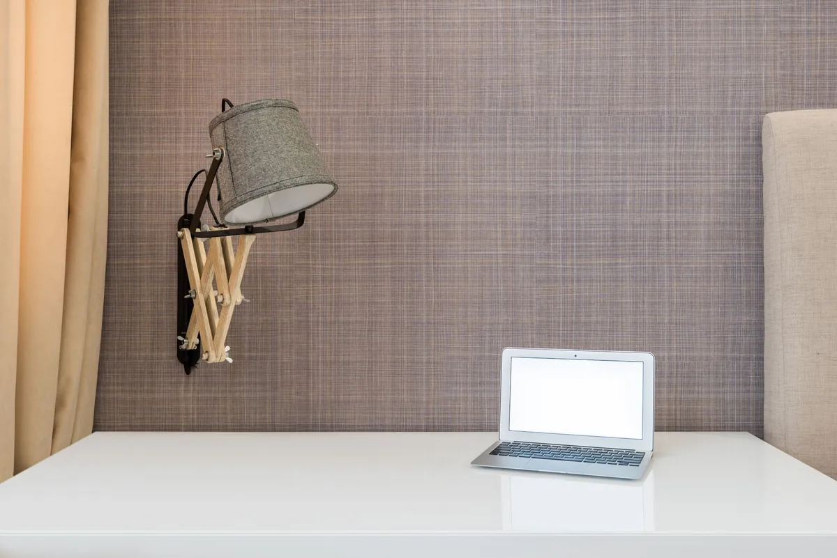 modern laptop showing hotel booking screen