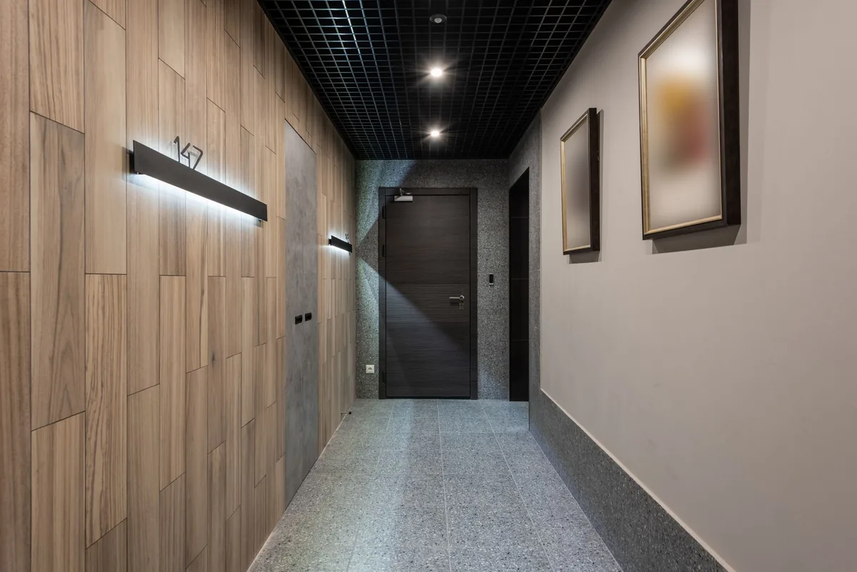 hotel corridor modern doors