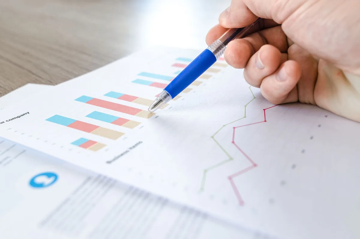 hotel manager analyzing financial spreadsheet