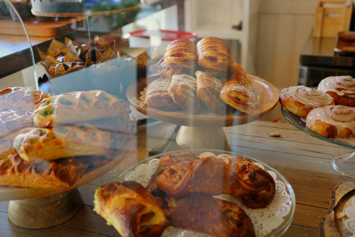 artisan pastry coffee display counter