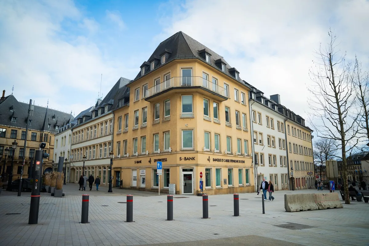commercial bank building exterior street