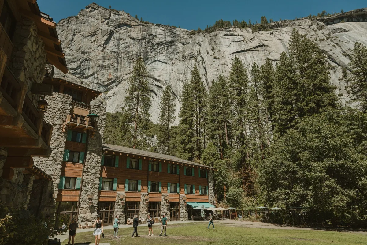 rustic national park lodge exterior