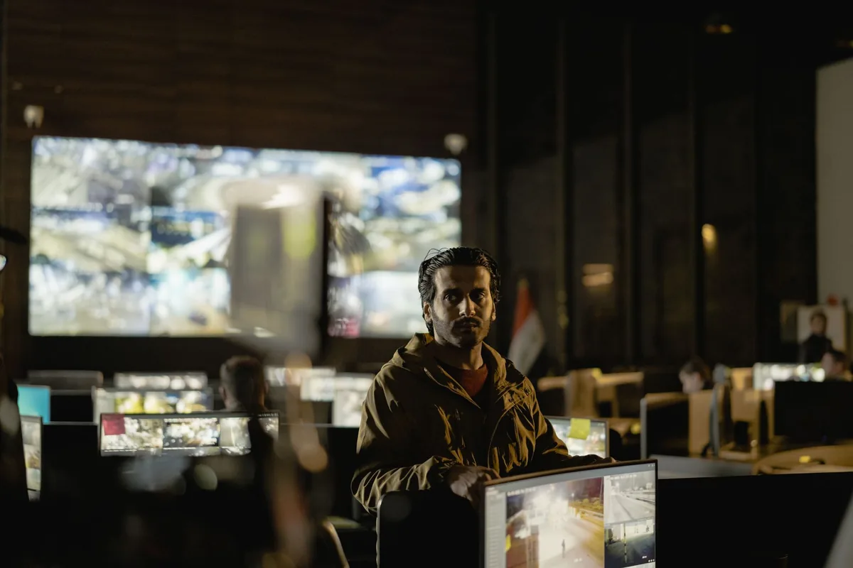 security operations center digital data screens