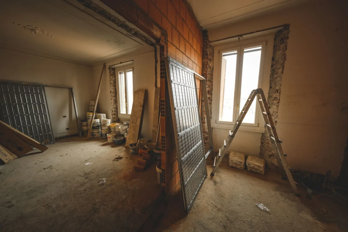 hotel corridor under refurbishment