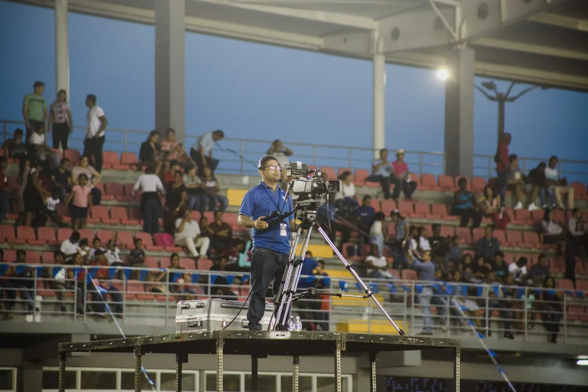 television broadcasting equipment sporting event