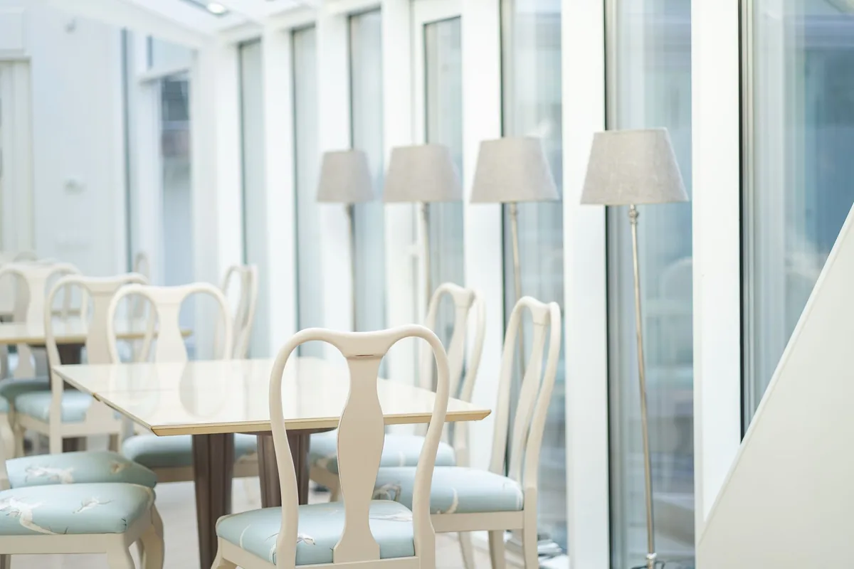 stylish boutique hotel restaurant dining room