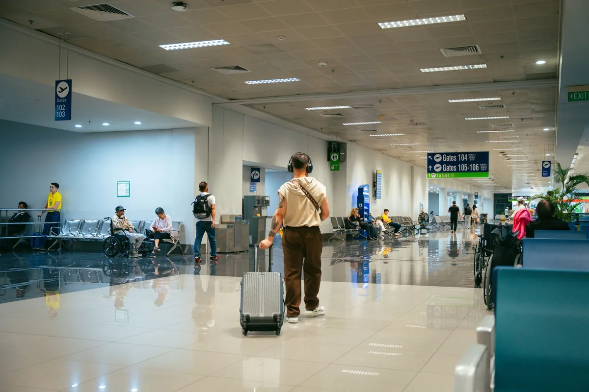 airport terminal passenger luggage