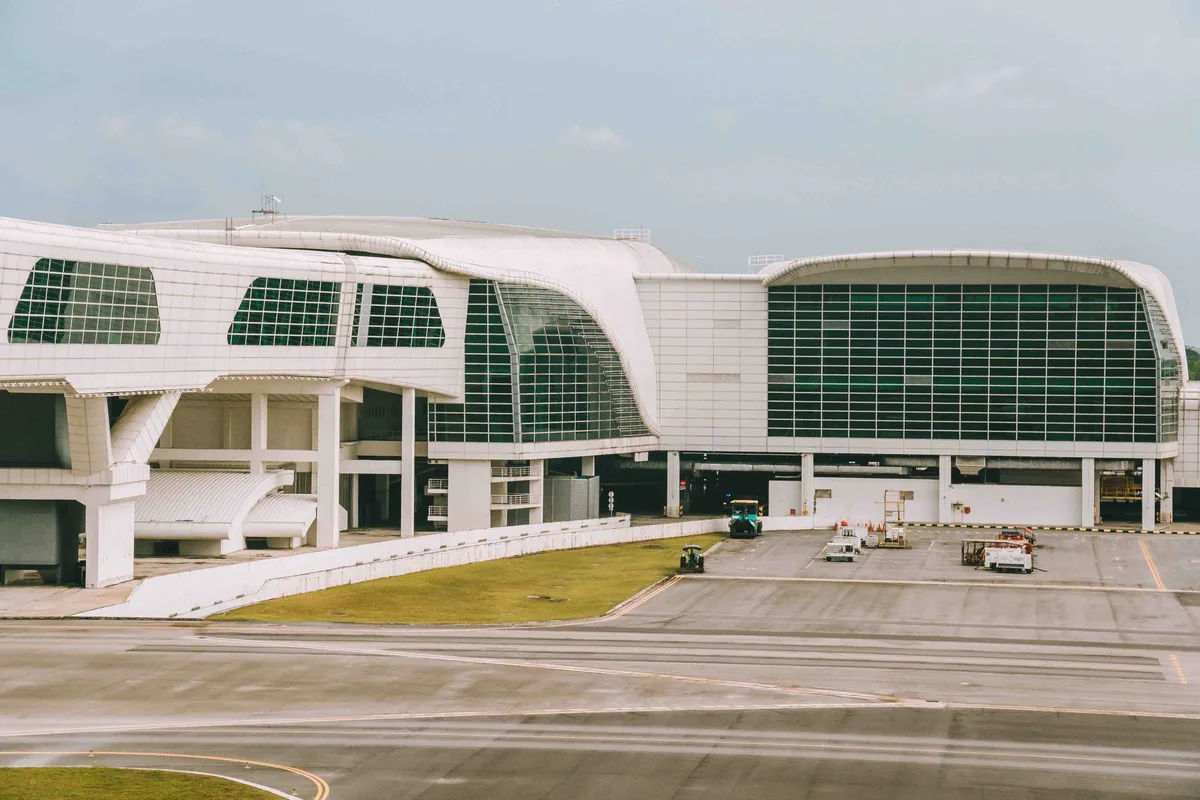 airport terminal hotel exterior