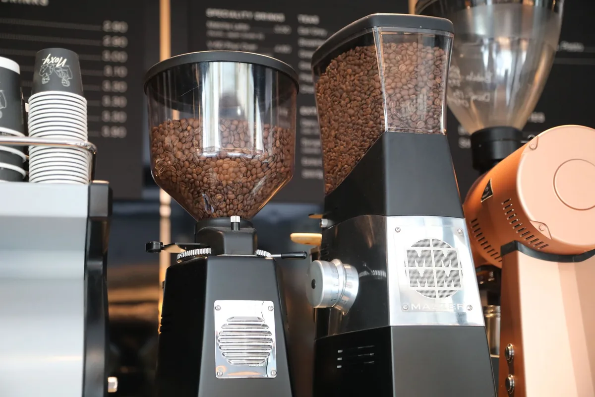 artisan coffee roasting display counter