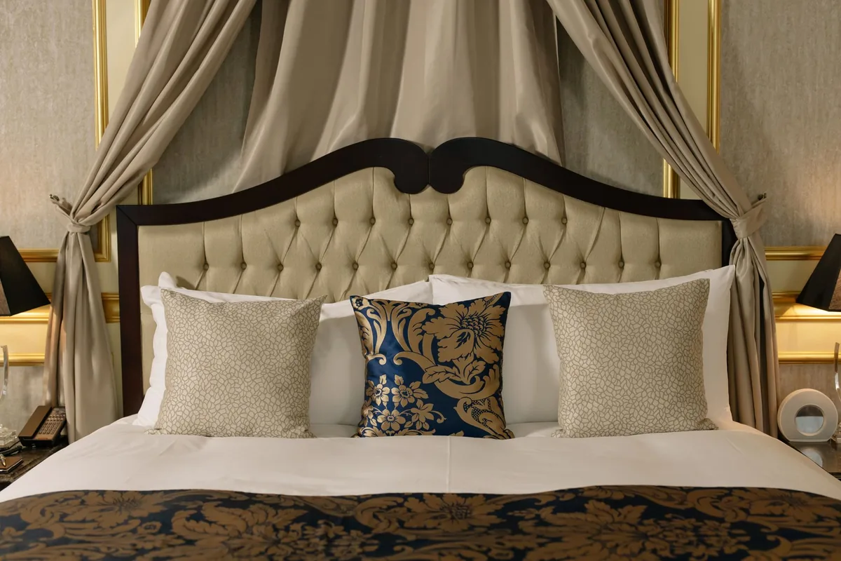 boutique hotel guest room interior bed